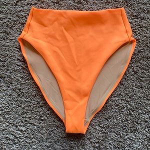 Left On Friday Hi Hi Bikini Bottoms in Orange Size M